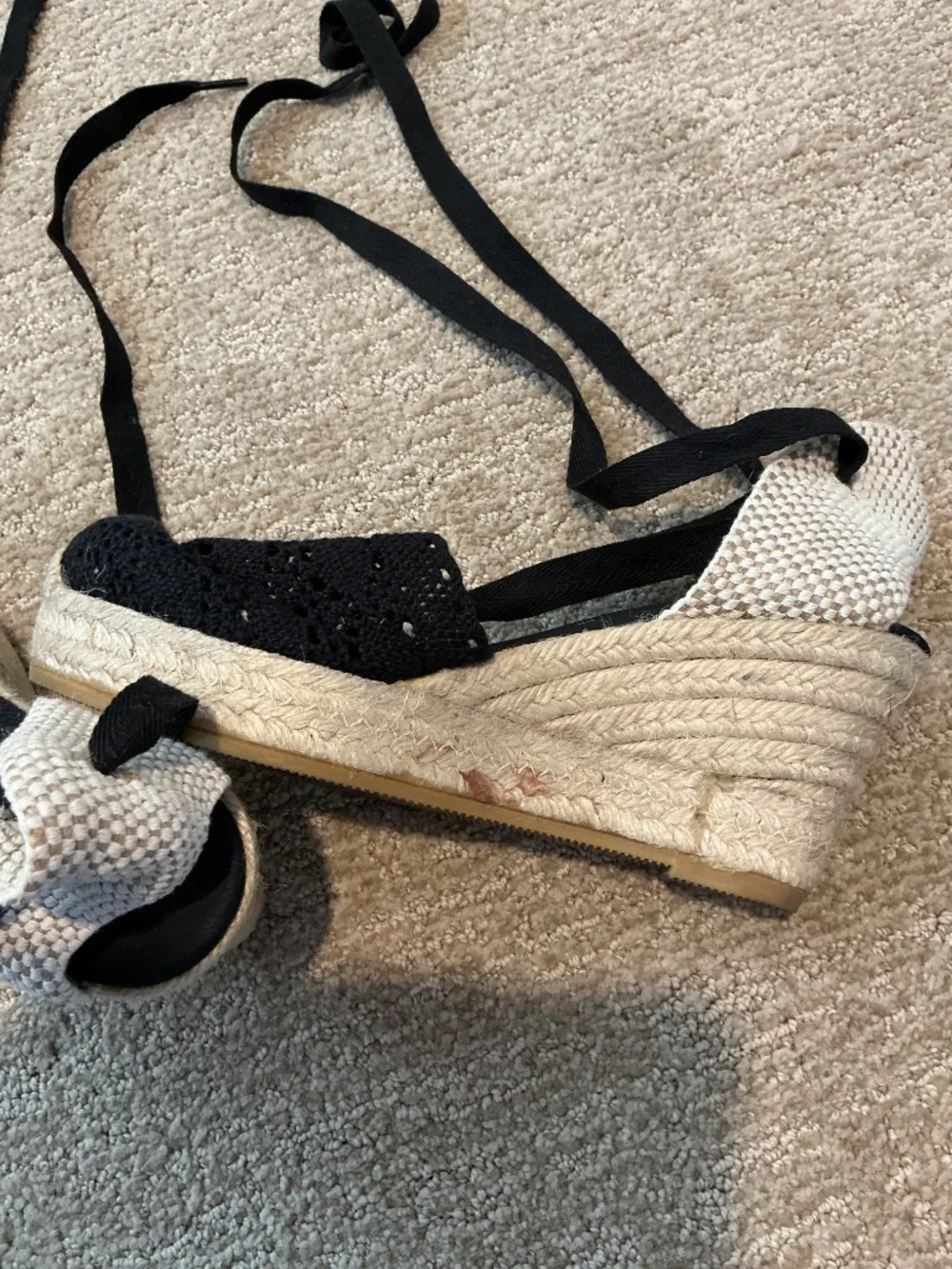 Black Espadrilles Anthropology size 38 converts to US 7.5